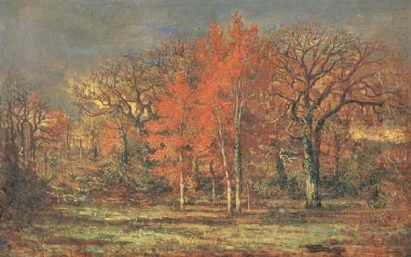 Edge of the Woods,Cherry Tress in Autumn, Charles leroux